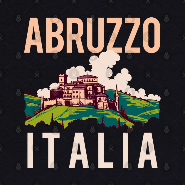 Abruzzo, Italia / Retro Italian Region Design by DankFutura